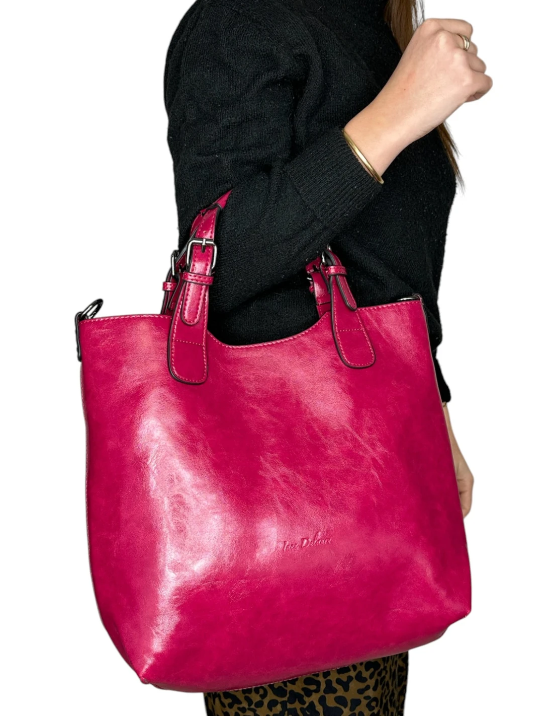 INES DELAURE 168168 FRAMBOISE - Sacs & Maroquinerie 2 INES DELAURE 168168 FRAMBOISE - Sacs & Maroquinerie – Image 2