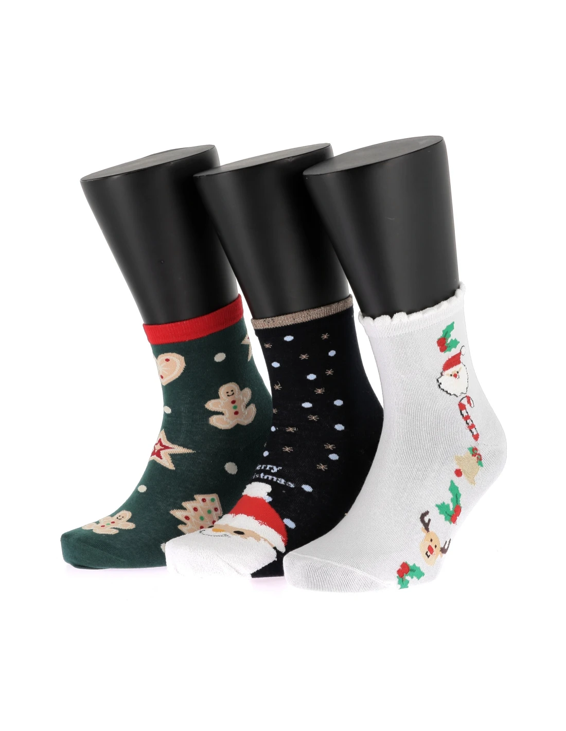 INES DELAURE Chaussettes Noël - Coffret 3 Paires - Chaussettes 2 INES DELAURE Chaussettes Noël - Coffret 3 Paires - Chaussettes – Image 2